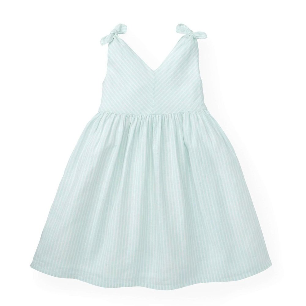 Hope & Henry Girls' Mint Bow Shoulder Dress Size 2T